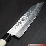 Sakai Takayuki Santoku Knife Stainless Damascus 45 Layer 180mm (7.1″) Wa-Handle