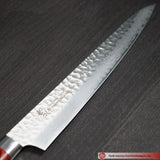 Sakai Takayuki Sujihiki 240mm Knife Damascus Hammered VG 10 Steel