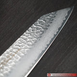 Sakai Takayuki Kengata Kiritsuke Knife Damascus Hammered VG 10 Steel