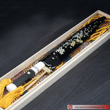 SHIRO MIZU HONYAKI YANAGI SPECIAL EBONY HANDLE w/URUSHI COATED SAYA
