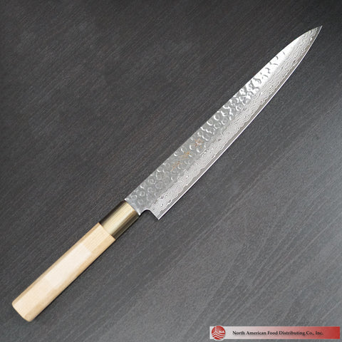 Sakai Takayuki Sujihiki Knife Stainless Damascus 45 Layer 240mm (9.4″) with Wa-Handle