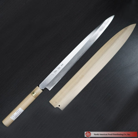 Tsukiji Masamoto White Steel Yanagi knife 300mm (11.8″) Nami Kasumi