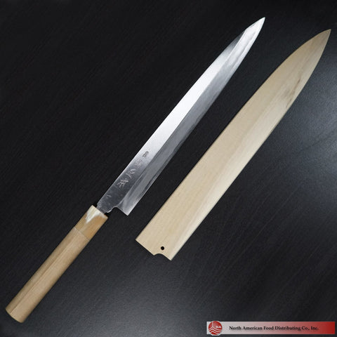 Tsukiji Masamoto White Steel Yanagi knife 270mm Nami Kasumi